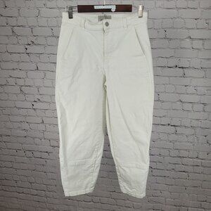 Everlane White Organic Cotton Twill Stretch High Rise Ankle Jeans Size 4 (27x26)